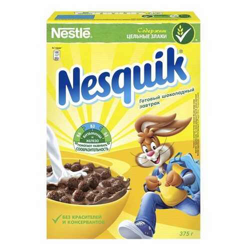 Готовый завтрак Nesquik шоколадные шарики 375 г в Окей
