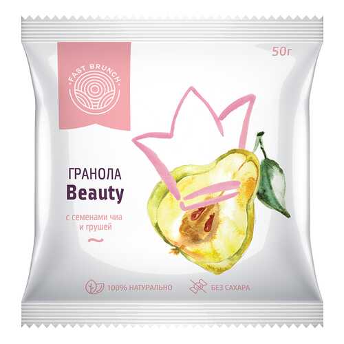 Гранола Fastbrunch Beaut с семенами чиа и грушей 3 саше в Окей