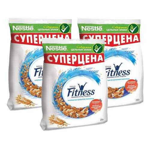Хлопья Fitness пшеничные с витаминами и минералами 3*250 г в Окей