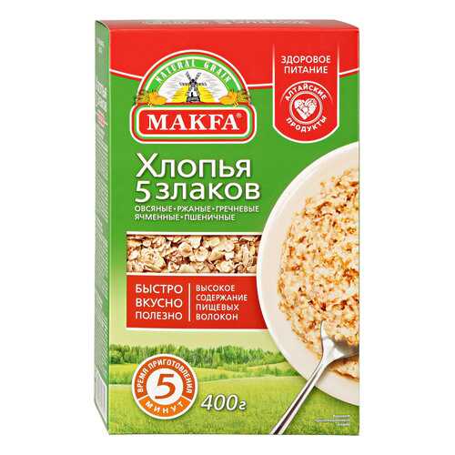 Хлопья Makfa 5 злаков 400 г в Окей