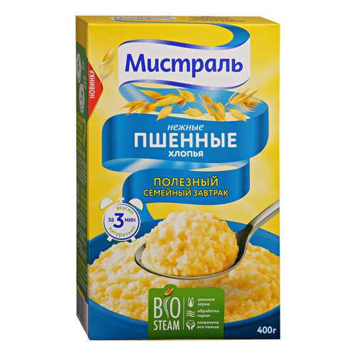 Хлопья Мистраль пшенные нежные 400 г в Окей