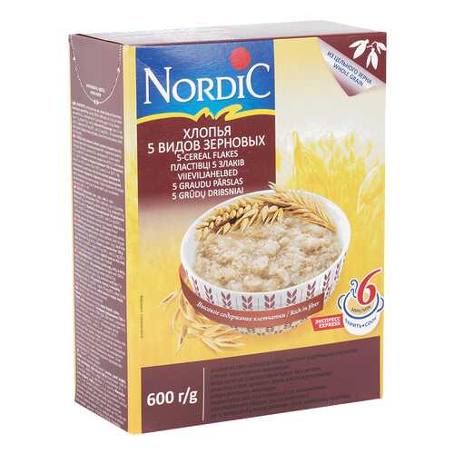 Хлопья Nordic 5 видов зерновых 600 г в Окей