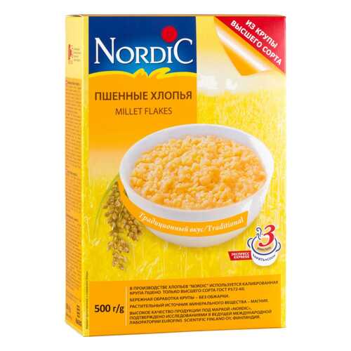 Хлопья пшенные Nordic 500 г в Окей