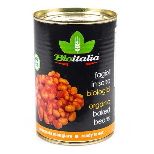 Фасоль Bioitalia в томатном соусе консервированная 400/420 г Италия в Окей