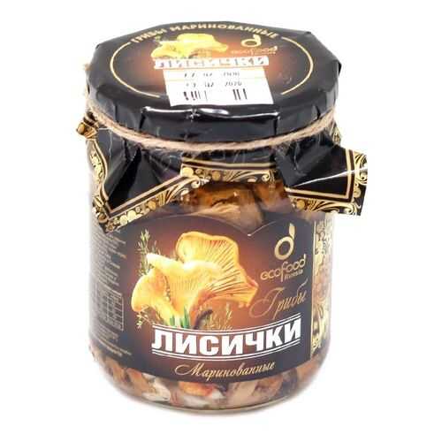 Грибы лисички Ecofood маринованные 520 г в Окей
