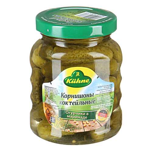 Корнишоны Kuhne коктейльные маринованные 180 г в Окей