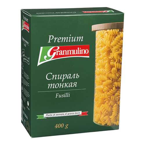 Макароны Granmulino спираль тонкая премиум 400 г в Окей