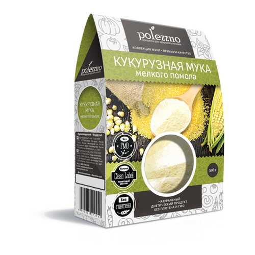 Кукурузная мука мелкого помола Polezzno 500 г в Окей