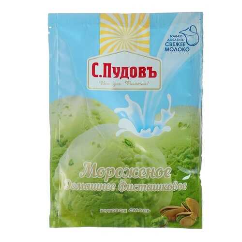 Мороженое домашнее фисташковое С.Пудовъ 70 г в Окей