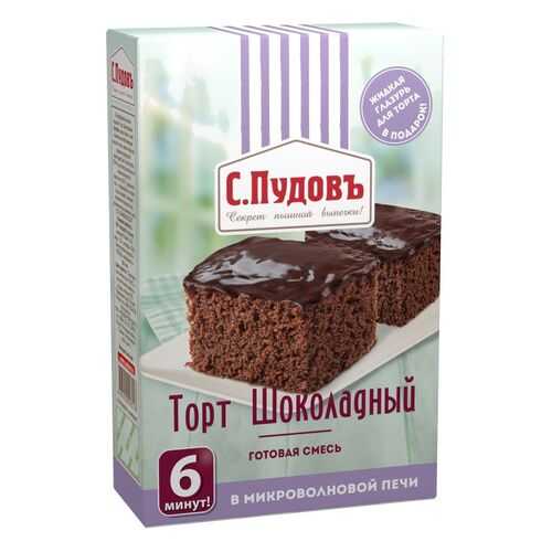 Торт шоколадный в микроволновке, 6 минут С.Пудовъ 290 г в Окей