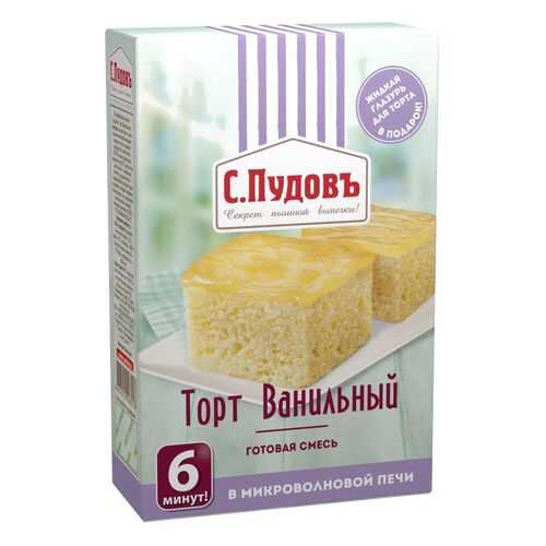 Торт ванильный в микроволновке 6 минут С.Пудовъ 290 г в Окей