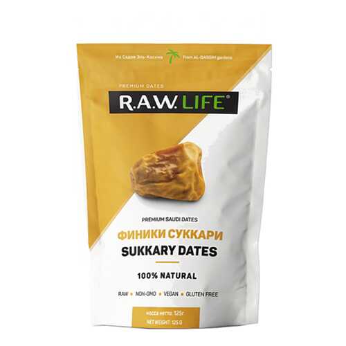 Финики Raw Life суккари 125 г в Окей