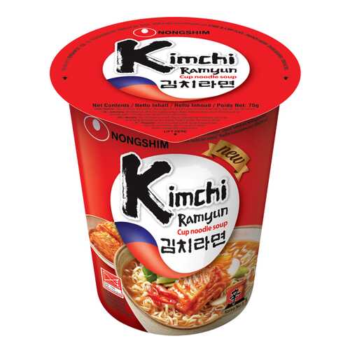 Лапша быстрого приготовления Кимчи Рамен Nongshim стакан 75 г в Окей