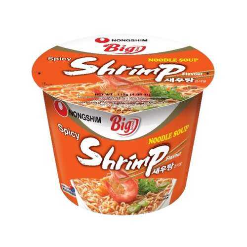 Лапша быстрого приготовления креветочная Nongshim чашка 115 г в Окей