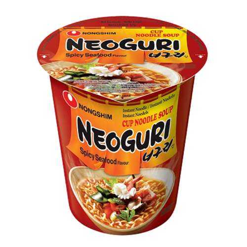 Лапша быстрого приготовления Неогури с морепродуктами острая Nongshim стакан 62 г в Окей