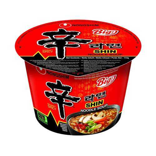Лапша быстрого приготовления Шин Рамен Nongshim чашка 114 г в Окей