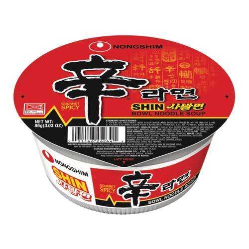 Лапша быстрого приготовления Шин Рамен Nongshim чашка 86 г в Окей