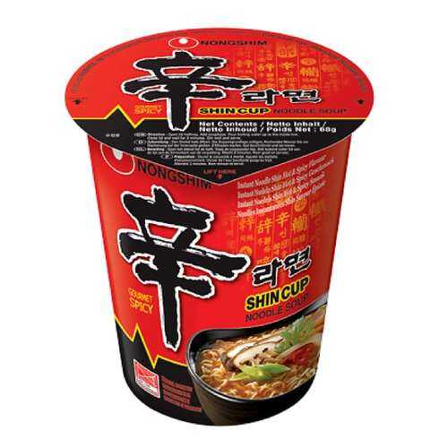 Лапша быстрого приготовления Шин Рамен Nongshim стакан 68 г в Окей