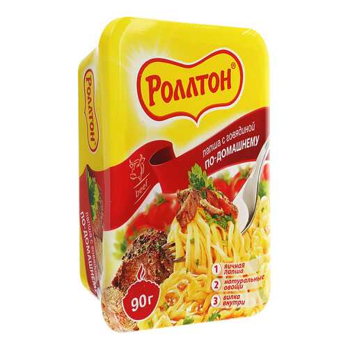 Лапша Роллтон быстрого приготовления говядина 90 г в Окей