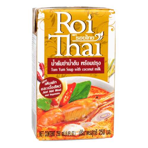 Суп Roi Thai том ям с кокосовым молоком 250 мл в Окей