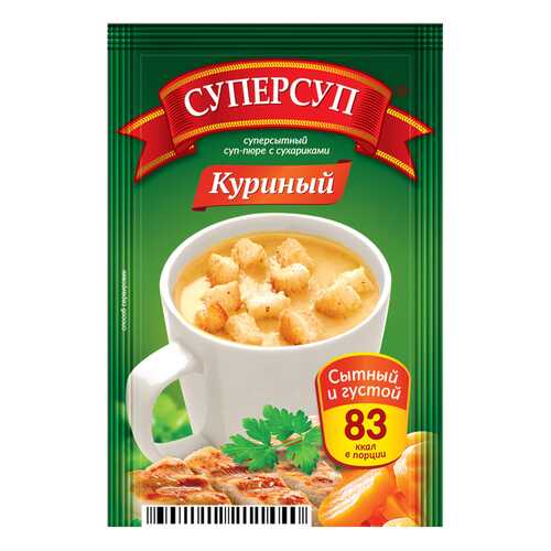 Суперсуп-пюре Суперсытный куриный с сухариками 23 г в Окей