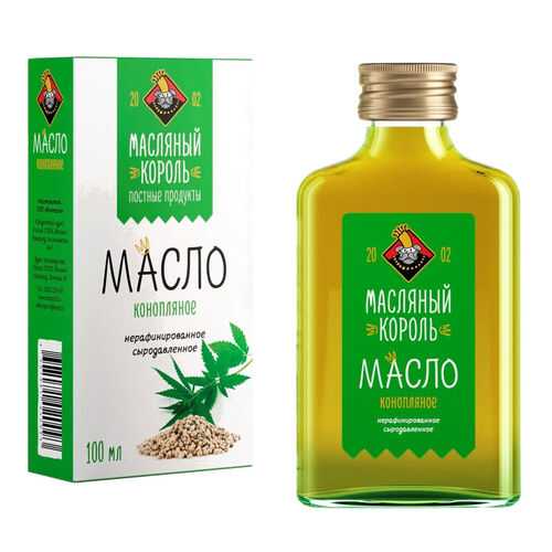 Масло МАСЛЯНЫЙ КОРОЛЬ конопляное 100мл в Окей