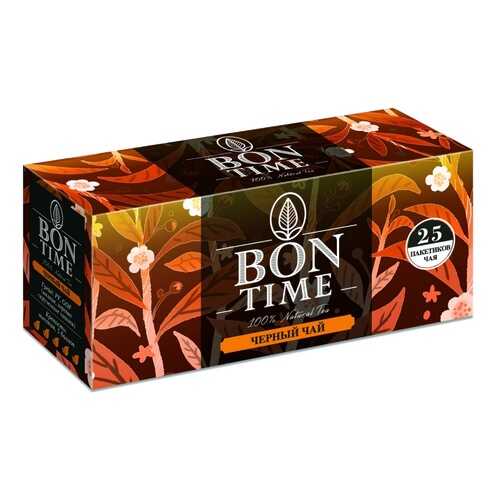 Чай BonTime Natural Tea, черный, 25 пакетиков в Окей