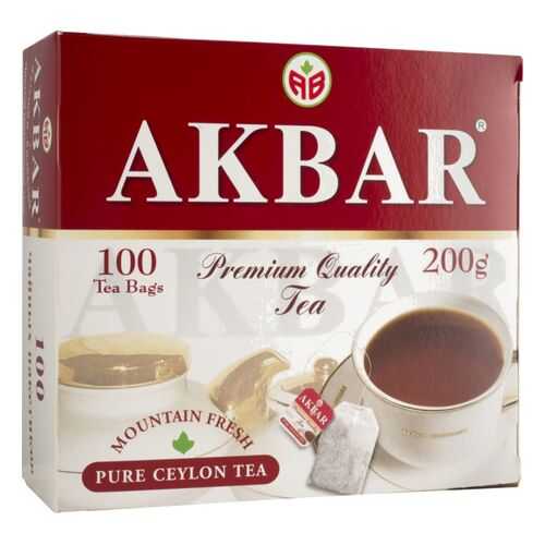 Чай черный Akbar цейлонский 100 пакетиков в Окей