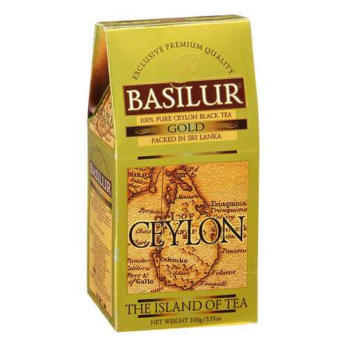 Чай черный Basilur чайный остров цейлон золотой цейлонский байховый листовой 100 г в Окей