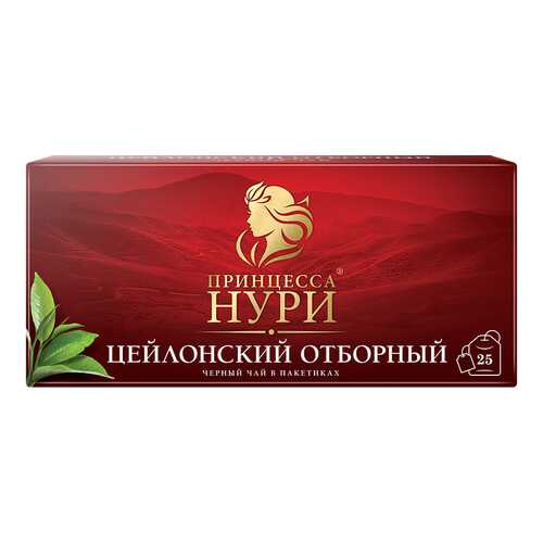 Чай черный Принцесса Нури Цейлонский Отборный 25 пакетиков в Окей