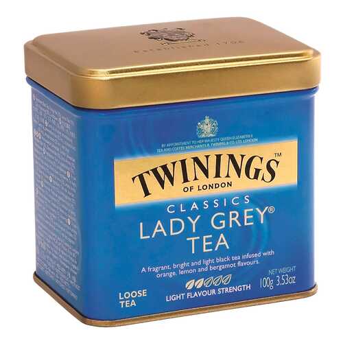 Чай черный Twinings чай леди грей с ароматом цитрусовых байховый среднелистовой 100 г в Окей