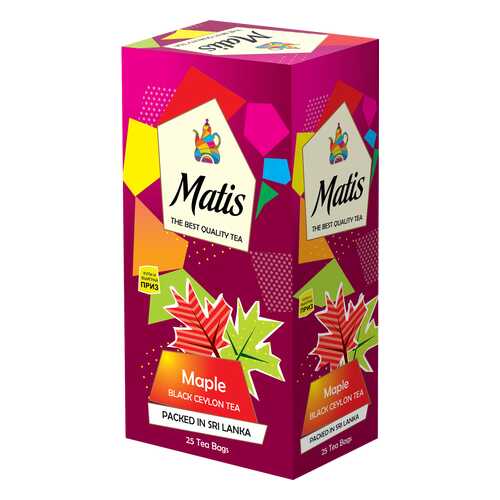 Чай черный в пакетиках для чашки Матис Maple 25*2 г в Окей