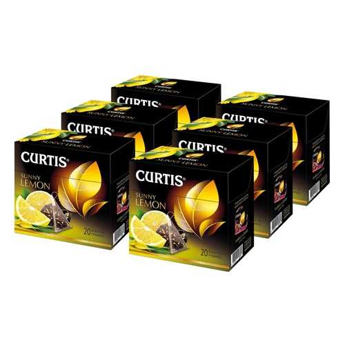 Чай Curtis Sunny Lemon, чёрный с добавками, 20 пирамидок х 6 упаковок в Окей