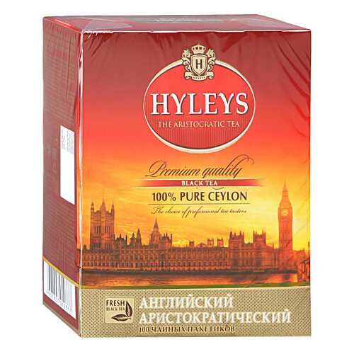Чай Hyleys английский аристократический черный байховый цейлонский 100 пакетиков в Окей