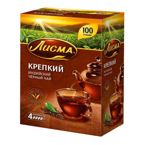 Чай Лисма крепкий черный индийский 100 г в Окей