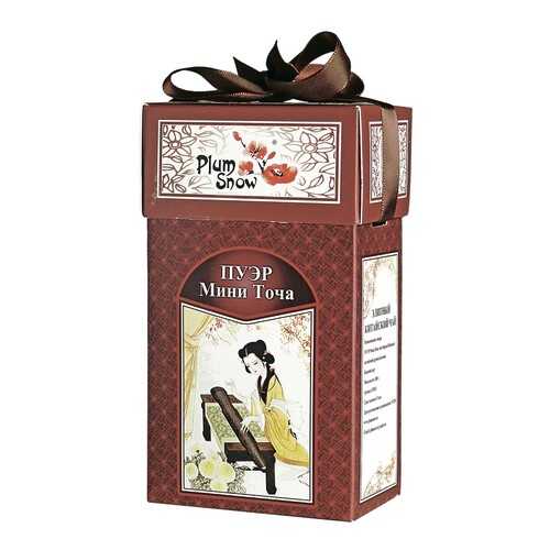 Чай Plum Snow Пуэр Мини Точа, чёрный листовой, 100 гр в Окей