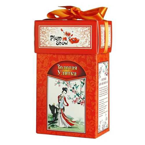 Чай Plum Snow Золотая Улитка, чёрный листовой, 100 гр в Окей