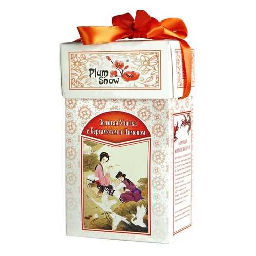 Чай Plum Snow Золотая Улитка с Бергамотом и Лимоном, чёрный листовой, 100 гр в Окей