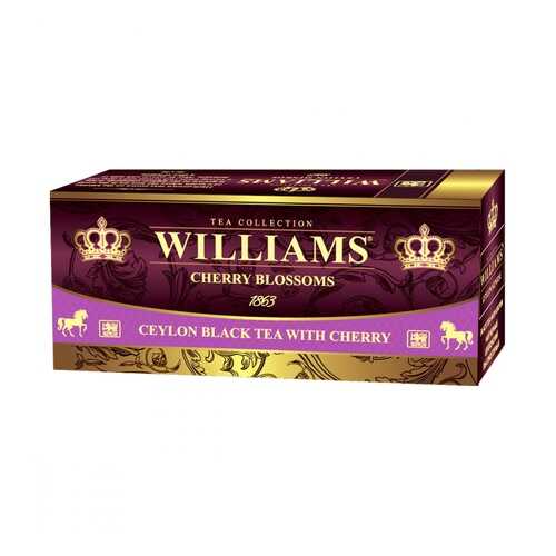 Чай Williams Cherry Blossoms черный с добавками 25 пакетиков в Окей