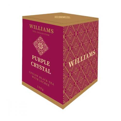 Чай Williams Purple Crystal черный с лепестками сафлора и ароматом личи 100 г в Окей
