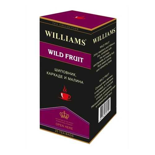 Чай Williams Wild Fruit, шиповник, каркаде, малина, 25 пакетиков в Окей