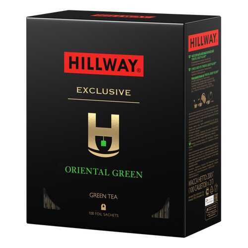 Чай зеленый «Oriental Green» т.з. “HILLWAY” в сашетах 2г*100*12 в Окей