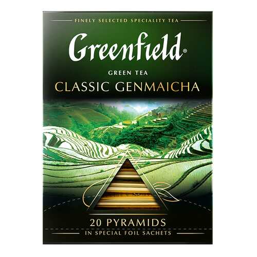 Чай зеленый в пирамидках Greenfield Classic Genmaicha 20 пакетиков в Окей