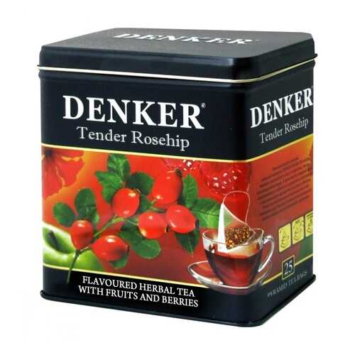 Чайный напиток Denker Tender Rosehip травяной 25 пирамидок в Окей