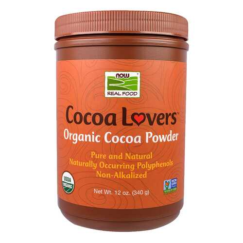 Порошок NOW Organic Cocoa Powder какао 340 г в Окей