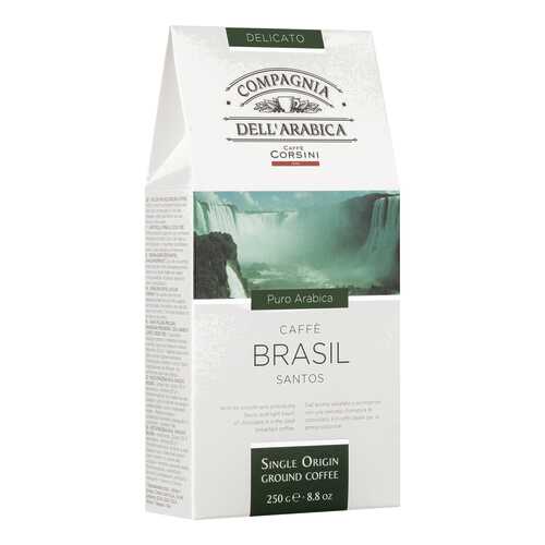 Кофе Dell Arabica Puro Arabica Brasil Santos 250г карт/пачка молотый в Окей
