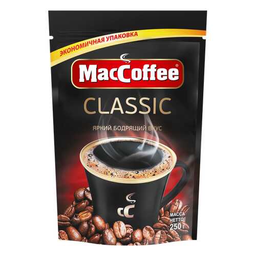 Кофе натуральный растворимый гранулированный ClASSIC т.з. MacCoffee, д/пак 250г*12 в Окей