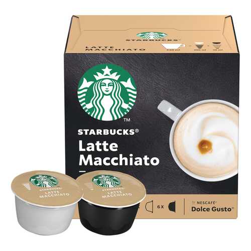 Набор Starbucks Latte Macchiato капсулы стандарта Nescafe Dolce Gusto 12 шт в Окей