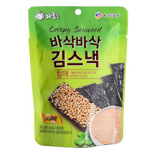 Чипсы хрустящие Marochip из морских водорослей с кунжутом 20 г в Окей