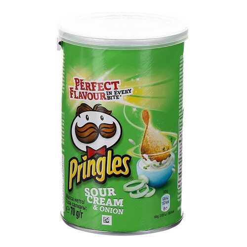 Чипсы картофельные Pringles со вкусом сметаны и лука 70 г в Окей
